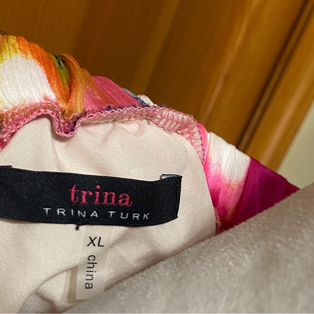 Trina Turk Off-Shoulder Watercolor Maxi Dress - Picture 6 of 6